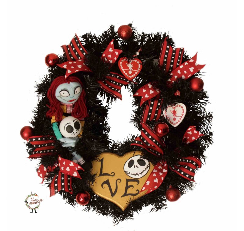 fantastic nightmare before christmas valentines wreath sally loves